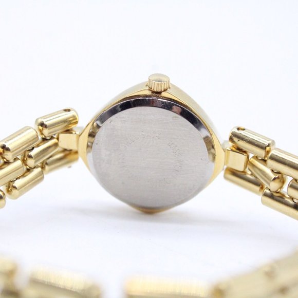 J.B Champion Watch Womens Gold Tone Stainless Steel Classic Quartz Gold Dial - Picture 8 of 8